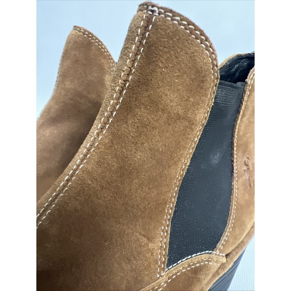 Fly London Wote Chelsea Heeled Boots Womens Ranch Brown Suede Shoes Size 7 - Picture 3 of 11